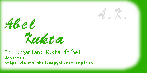 abel kukta business card